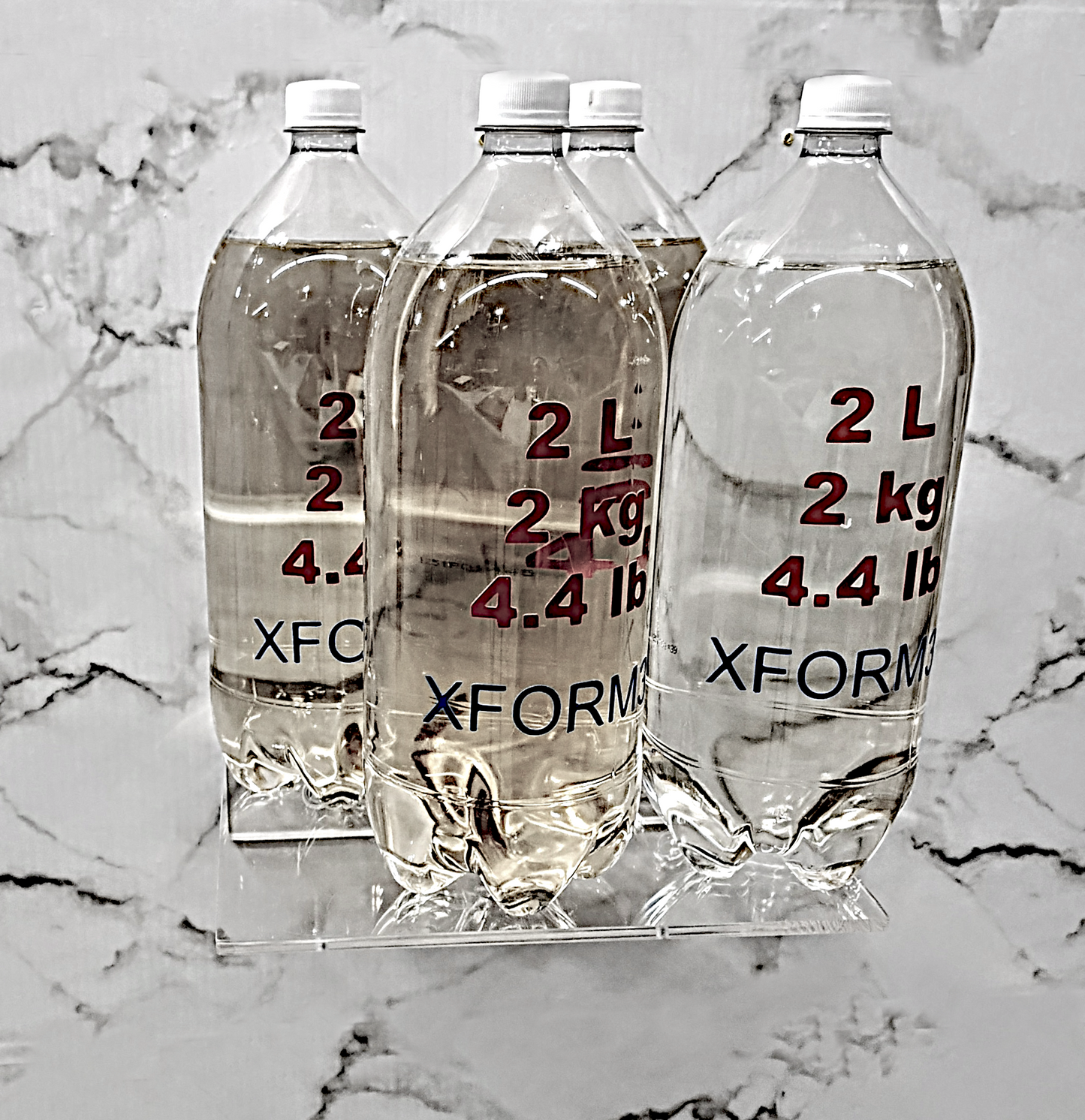 16 inch long floating clear acrylic wall shelf