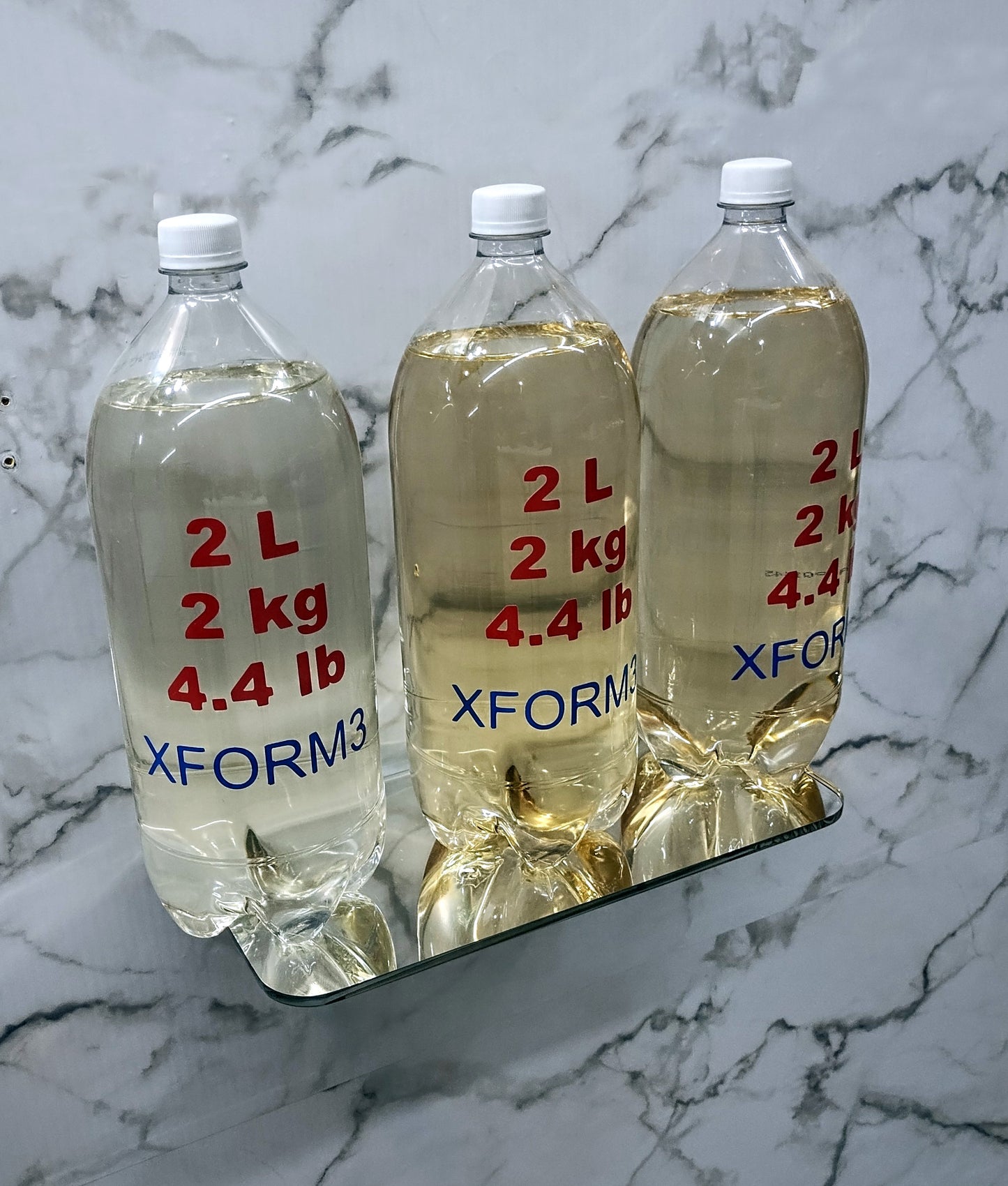 20 inch long floating clear acrylic wall shelf