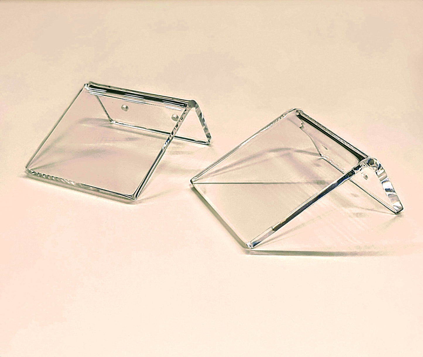 4 inch long floating clear acrylic wall shelf