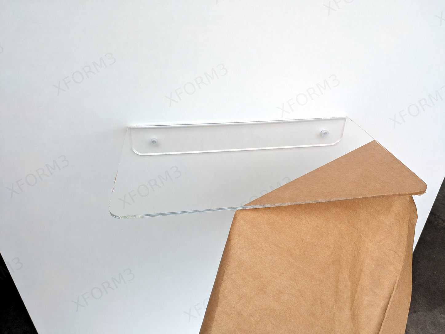 Removing the remaining plain brown protective paper after installation
