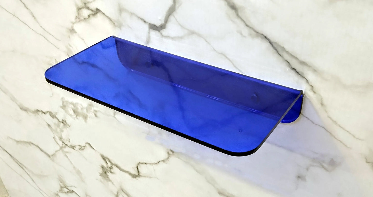 Étagère murale flottante en acrylique transparent de 6 po de long