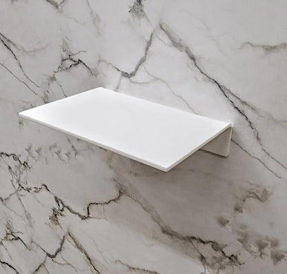 20 inch long floating clear acrylic wall shelf