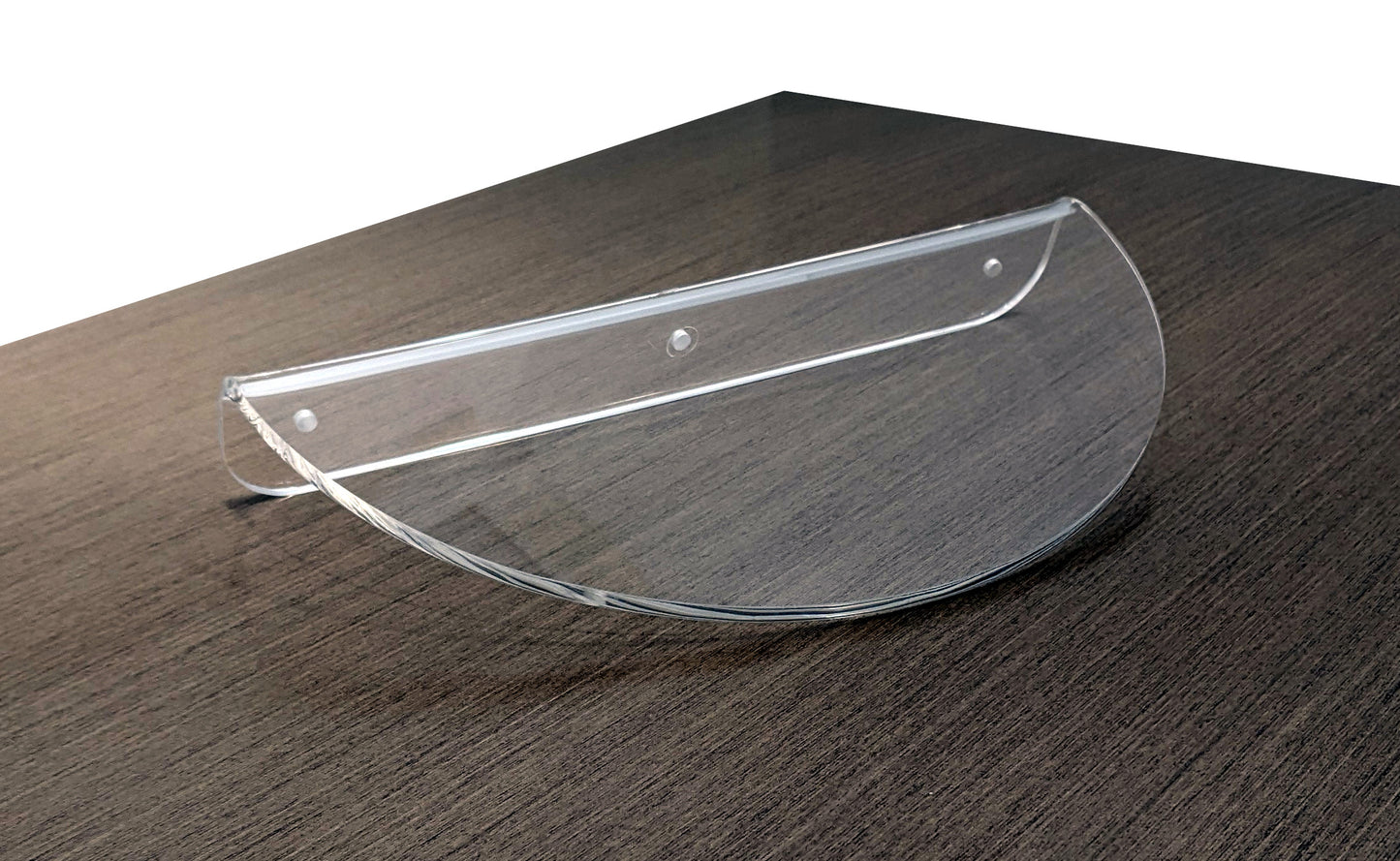 Half-Moon Floating clear acrylic corner shelf