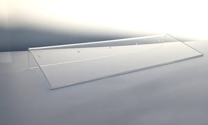 24" long floating clear acrylic wall shelf