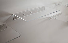 Load image into Gallery viewer, 24&quot; long floating clear acrylic wall shelf