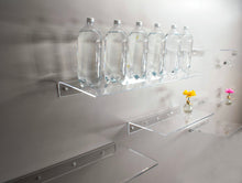 Load image into Gallery viewer, 36&quot; long floating clear acrylic wall shelf